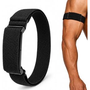 Nylon Bicep Band Compatible with Google Fitbit Air, Adjustable Arm Strap | Soft Breathable Woven Nylon, Adjustable Sliding Buckle, Integrated Metal Frame, Secure Upper-Arm Fit For Men and Women in Kuwait