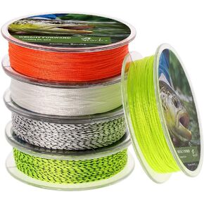 Fly Line Backing 20LB 30LB 100 Yds for Trout Fishing - Yellow Black, Set of 2 in Kuwait