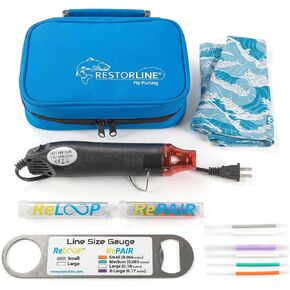Off The Grid Fly Line Repair Kit | Complete Fishing Line Repair System | All-in-one kit to fix damage, repair loops & splice lines. Portable fly fishing accessories with heat gun for field use. in Saudi Arabia
