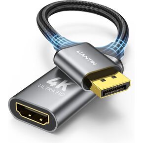 UANTIN DisplayPort إلى HDMI Splitter لـ 3 شاشات، 4K@60 هرتز | محول عرض ممتد من MST Hub، مخرج HDMI ثلاثي لشاشات متعددة، متوافق مع بطاقة الرسومات NVIDIA/ AMD والكمبيوتر المحمول والكمبيوتر الشخصي in Kuwait