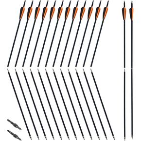 2 Piece Arrows Takedown Carbon Arrows Portable for Takedown Longbow Recurve Compound Bow Survival Bow Traveling Spine 500, 12 Pack in Saudi Arabia