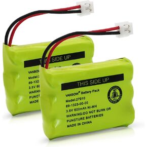 27910 Cordless Phone Battery for Motorola SD-7501 MD7161 AT&T 27910 89-1323-00-00 E1112 E2801 TL72108 Vtech I6725 RadioShack 23-959 Ni-MH 3.6V (Pack 2) in Saudi Arabia