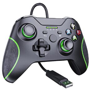 YAEYE Wired Controller for Xbox Series X|S, USB Gamepad with Dual Vibration, 3.5mm Audio Jack, Game Controller for Xbox One/One X|S Compatible with Windows 10/11 PC - Black in Saudi Arabia