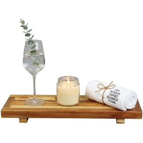 EcoDecors, 29 inch, Bath Tray for Tub, Bath Tub Tray Wood, Bathtub Table, Caddy for Bathtub in Natural Teak in Kuwait