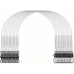 Fishing Wire Leaders 60PCS - 7in/9in/12in Stainless Steel Leaders with Swivels & Snaps for Bass, Pike, Catfish, Carp, Walleye - Saltwater & Freshwater Fishing Gear ﻿ in Saudi Arabia