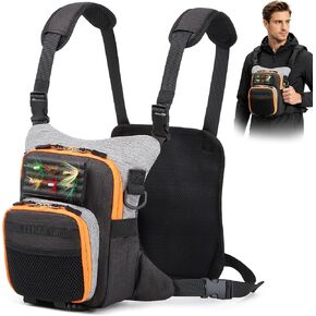 Fly Fishing Pack - Lightweight Outdoor Sling Backpack, Multi-Purpose Storage Pouch with Adjustable Straps for Hiking, Angling, Travel & Daily Use in Saudi Arabia