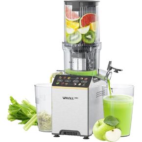 Cold Press Juicer, Slow Masticating Juicer with Touch Screen, Gray | Wide Feed Chute for Whole Fruits, Max Juice Yield with Separation, 2 Modes & Reverse, Quiet Operation, Easy to Clean in Kuwait