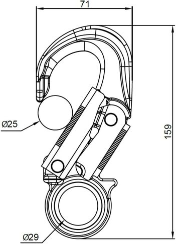 Forged Aluminum Carabiner with Captive Eye, Blue in Saudi Arabia