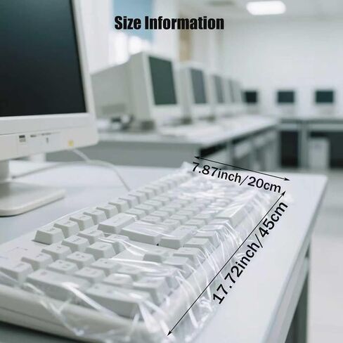 50Pcs Keyboard Cover - Disposable Keyboard Protector for Desktop Dustproof Waterproof for Office Schools Supplies in Saudi Arabia