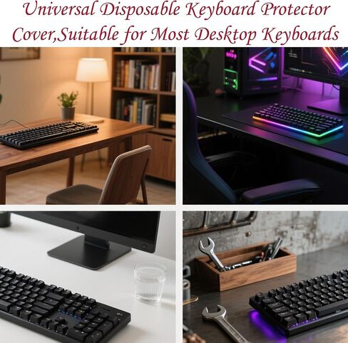 50Pcs Keyboard Cover - Disposable Keyboard Protector for Desktop Dustproof Waterproof for Office Schools Supplies in Saudi Arabia