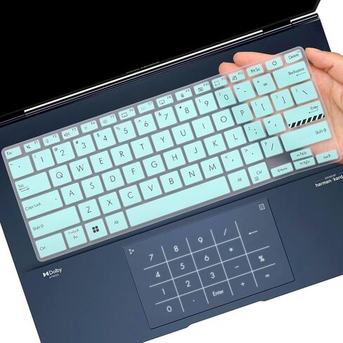 MUBUY Keyboard Cover Skin for ASUS Zenbook 14 OLED UX3405 & ZenBook Flip 14 UP3404，ZenBook 14X UX3404，ZenBook Pro UX6404, ZenBook UM3406 14 inch Laptop US Keyboard Cover-TPU in Saudi Arabia