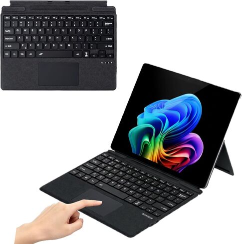 QUARK Surface Pro 11 Keyboard, Microsoft Surface Pro Surface Pro 13/11/10/9/8/X Keyboard, Ultra-Slim Wireless Keyboard Type Cover,13-inch,Touchpad, Magnetic,7 Colors Backlit, Pencil Holder Grey in Saudi Arabia
