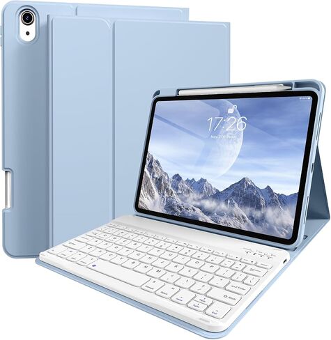 kenke for iPad Air 11 Inch M4/M3/M2 (2026/2025/2024), iPad Air 5/4th Gen (2022/2020) 10.9 Inch Case with Keyboard, Detachable Wireless Bluetooth with Pencil Holder Auto Wake/Sleep (Black) in Saudi Arabia