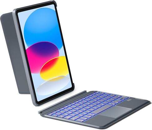Inateck for iPad Pro 11" Case with Keyboard, Magnetic Detachable | For Pro 11" M5/M4, Trackpad, 7-Color Backlit, Flexible Stand, AceTouch,, KB04111-11 Gray in Kuwait