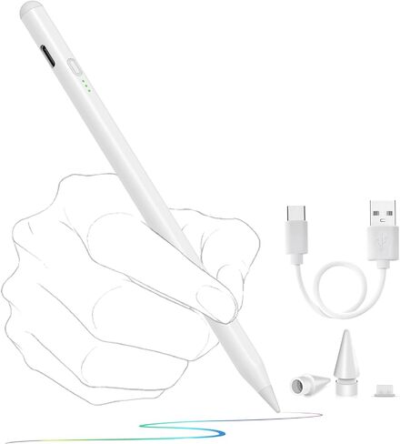 Stylus Pen for iPad, Fast Charge Active Pencil Compatible with 2018-2026 and Later iPad, iPad Pro, iPad Air, iPad mini with Palm Rejection & Tilt Sensitivity-White in Saudi Arabia