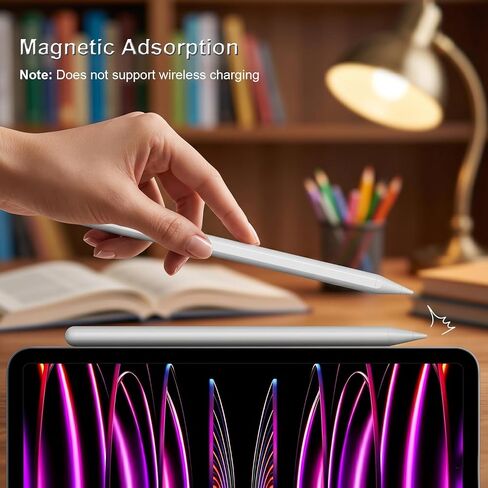 Stylus Pen for iPad, Fast Charge Active Pencil Compatible with 2018-2026 and Later iPad, iPad Pro, iPad Air, iPad mini with Palm Rejection & Tilt Sensitivity-White in Saudi Arabia