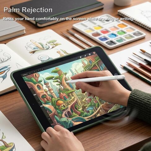 Stylus Pen for iPad, Fast Charge Active Pencil Compatible with 2018-2026 and Later iPad, iPad Pro, iPad Air, iPad mini with Palm Rejection & Tilt Sensitivity-White in Saudi Arabia