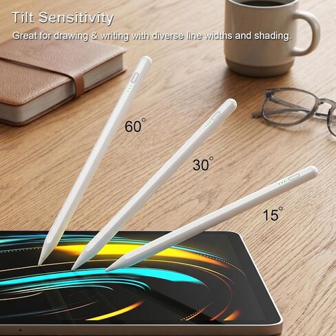 Stylus Pen for iPad, Fast Charge Active Pencil Compatible with 2018-2026 and Later iPad, iPad Pro, iPad Air, iPad mini with Palm Rejection & Tilt Sensitivity-White in Saudi Arabia