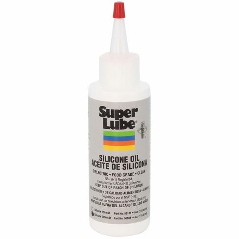 Super Lube Silicone Oil High & Low Temp CST (Clear, 4oz Bottle) | NSF Certified Food Grade & Clean | High and Low Temp Stable in Saudi Arabia