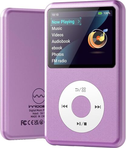 MP3 Player with Bluetooth Y1 64GB Video EBOOK Purple in Kuwait