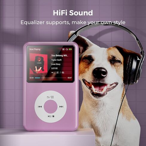 MP3 Player with Bluetooth Y1 64GB Video EBOOK Purple in Kuwait