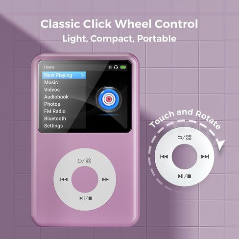 MP3 Player with Bluetooth Y1 64GB Video EBOOK Purple in Kuwait