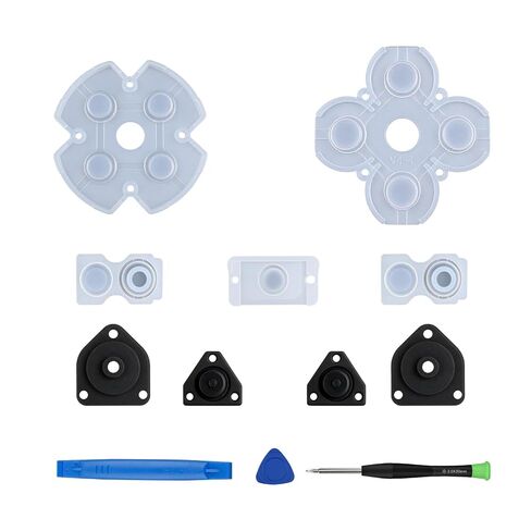WCDZSU Conductive Rubber Pad Replacement for PS4 JDM-001 JDM-011 Controller | Silicone Adhesive Rubber Button Contact Keypads for DualShock D-Pad and ABXY Buttons Restoration with Tool Kit in Saudi Arabia