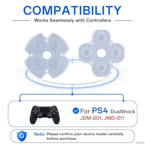 WCDZSU Conductive Rubber Pad Replacement for PS4 JDM-001 JDM-011 Controller | Silicone Adhesive Rubber Button Contact Keypads for DualShock D-Pad and ABXY Buttons Restoration with Tool Kit in Saudi Arabia