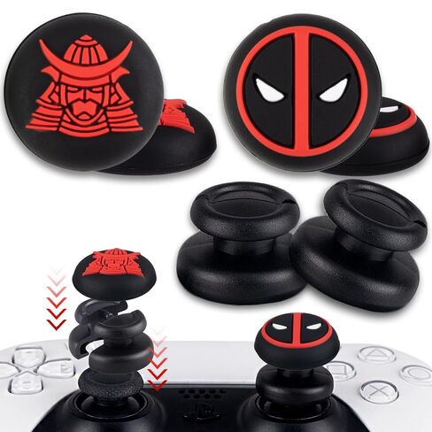 PlayRealm NO Falling Off Thumbstick Extender x 2 & Thumb Grip x 4 for PS5 & PS4 Controller (Goku) in Kuwait