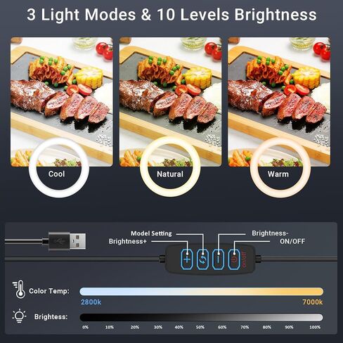 Floor Overhead Phone Mount with Dimmable Ring Light for Filming | Phone Tripod for Content Creators, Perfect for TikTok Videos, Live Streams, Makeup Tutorials, and Hands-Free Recording in Saudi Arabia