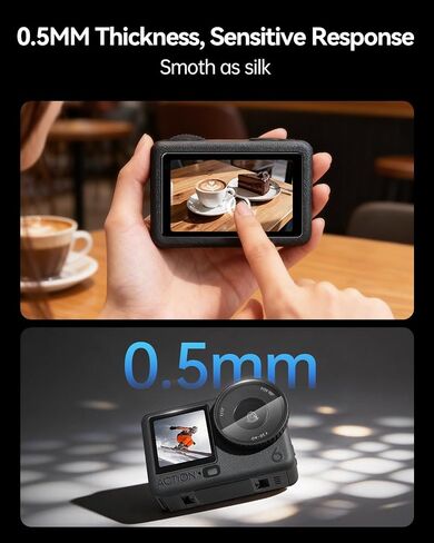 LKTOP 3 Pack DJI Osmo Action 6 Screen Protector, Tempered Glass Front+Back+Lens Film LCD Display Cover for Action6 Pro Accessories, Ultra HD 9H Hardness, Anti Scratch Bubble, with Installation Kit in Saudi Arabia