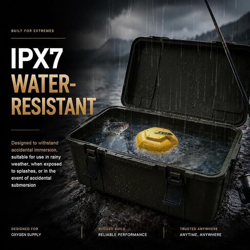 IPX7 مهوية الطعم العائمة والقابلة لإعادة الشحن لصيد الأسماك | 3 أوضاع للأكسجين، شحن من النوع C، بطارية 3000 مللي أمبير، فائقة الهدوء، مهوية محمولة، مناسبة لمهوية الطعم الحي in Kuwait