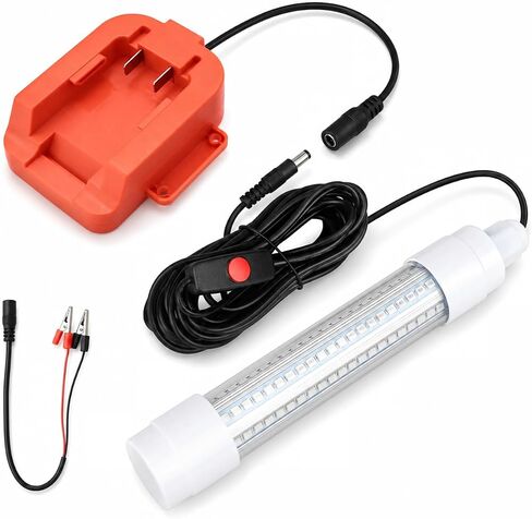 Underwater Fishing Light Compatible with Milwaukee Batt Tool Only | Green Fishing Light LED Underwater For Crappie And Squid Attaracting,13W,1512 lumens,Green Dock Light(No Battery) in Saudi Arabia