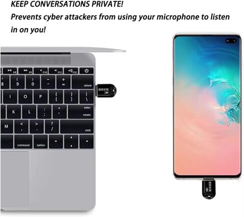 HUAXI USB C Microphone Blocker, Anti-Spy Mic Security Guard, Instant Privacy Protection, Portable Plug & Play Audio Privacy Device for Laptop, Phone, Tablet (Blue) in Saudi Arabia