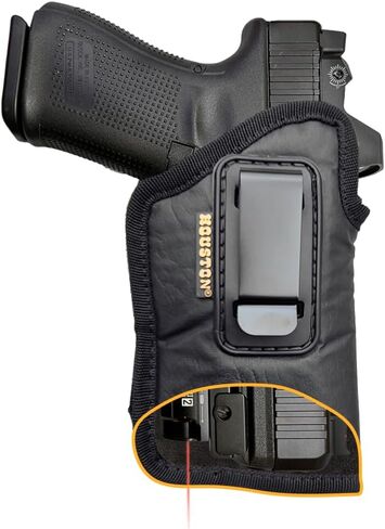 IWB Optic and Laser Holster for Subcompact Pistols, Eco Leather | Optic and Laser Ready, Fits GLK 19 and SIG P365 XL, Eco Leather, Soft Suede Interior, Secure Metal Clip, Left Hand in Kuwait