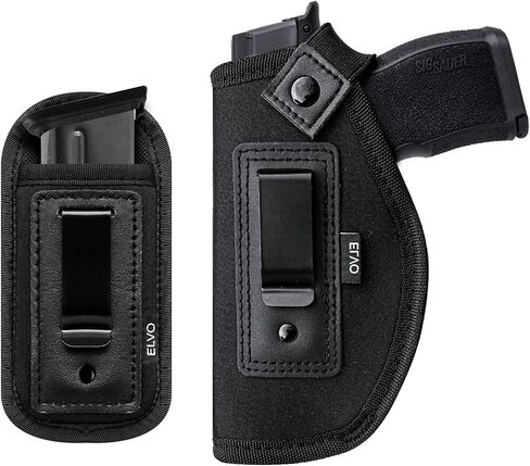 ELVO 2 Pack IWB Gun Holster for Concealed Carry, Glock 17 19 26 42 43 S&W | Pistol Holster, Metal Clip, Fits Glock 17 19 26 27 42 43, S&W M&P Shield 9/40, Taurus PT111 G2, Sig Sauer P320 in Saudi Arabia