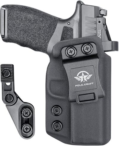 Hellcat Pro Holster IWB Kydex Holster Custom Fit: Springfield Hellcat Pro-No Manual Safety -Inside Waistband Concealed Carry-Cover Mag-Button in Saudi Arabia