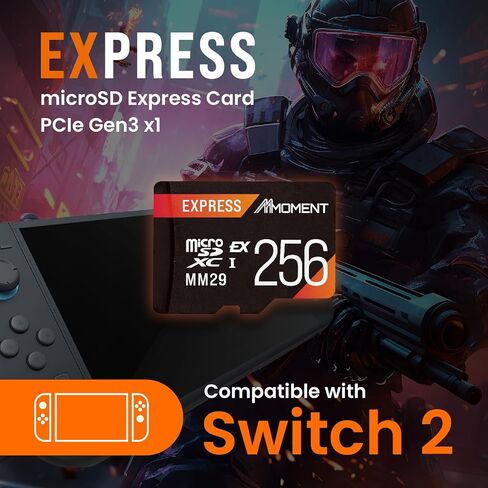 MMOMENT MM29 256GB microSD Express Card, Compatible with Nintendo Switch 2 | Expands storage for downloadable games, updates, DLC, screenshots, and captured videos; up to 880MB/s read and 650MB/s write. in Saudi Arabia