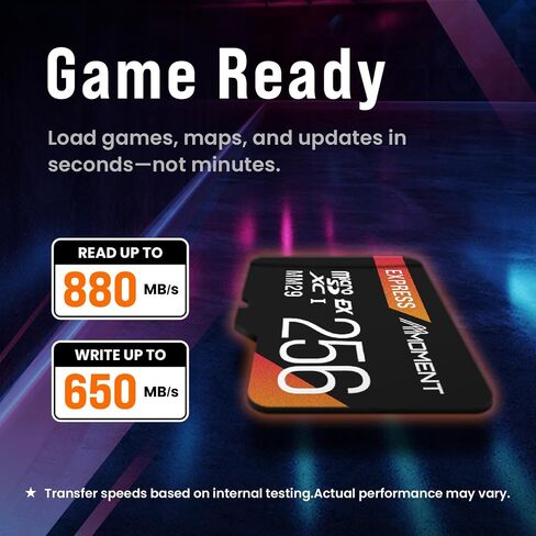 MMOMENT MM29 256GB microSD Express Card, Compatible with Nintendo Switch 2 | Expands storage for downloadable games, updates, DLC, screenshots, and captured videos; up to 880MB/s read and 650MB/s write. in Saudi Arabia