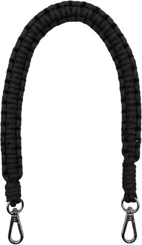 24 Inch Heavy Duty Key Lanyard Tactical Braided Rope Strap for Men, Strong Paracord Keychain with Metal Carabiner Clip for Outdoor Hiking Gear & Everyday Carry in Saudi Arabia