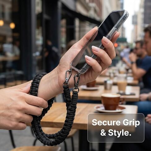 24 Inch Heavy Duty Key Lanyard Tactical Braided Rope Strap for Men, Strong Paracord Keychain with Metal Carabiner Clip for Outdoor Hiking Gear & Everyday Carry in Saudi Arabia