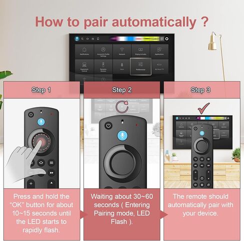 Replacement Remote for All FireSeries,Remote for TV Stick (HD, 4K, 4K Max, Lite),TV Cube,Remote for Insignia,Omni,QLED Series Fire Smart TVs with Voice in Saudi Arabia