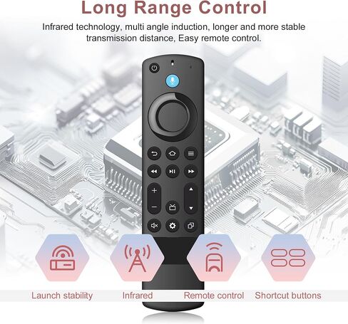 Replacement Remote for All FireSeries,Remote for TV Stick (HD, 4K, 4K Max, Lite),TV Cube,Remote for Insignia,Omni,QLED Series Fire Smart TVs with Voice in Saudi Arabia