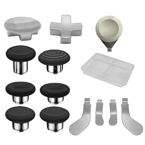 13 in1 Metal Thumbsticks for Xbox One Elite Series 2,Replacement Magnetic Buttons kit for Xbox Series 2 Core, Includes 6 Magnetic Swap Joysticks, 4 Paddles, 2 D-Pads, 1 Adjustment Tool(Black) in Saudi Arabia