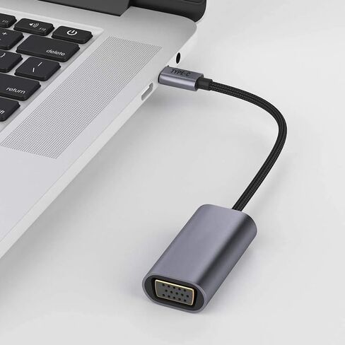 USB 3.0 to VGA Adapter, 1080P Full HD Video Graphics Converter Male to Female, High Stability Display Adapter for Laptop Desktop Monitor Projector TV, Compatible with Windows 11/10/8/7 & MacOS, Grey in Kuwait