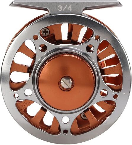CHICIRIS Aluminum Alloy Fly Fishing Reel, Central Braking System with 2+1 Bearings for Outdoor Fishing in Saudi Arabia