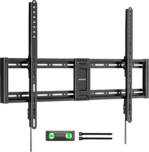 monTEK Heavy Duty Fixed TV Wall Mount for 43–100 Inch TVs, 200 lbs Capacity | 1.2’’ Ultra Slim Low Profile Bracket, Max VESA 800x600mm, Fits 16"/18"/24"/32" Studs, 4X Load Tested, Space-Saving Design in Kuwait