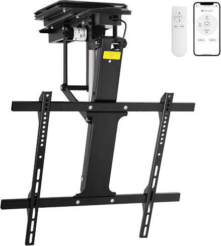TOPSKY 360° Manual Swivel Motorized Ceiling TV Mount for 32-75" TVs | 360° manual swivel ,electric flip down,Supports 32-75" TVs ,2 memory presets, Fold-down saves wall space in Saudi Arabia