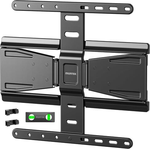 monTEK 0.77" Ultra Slim TV Wall Mount for 37-75 Inch TVs, up to 143 lbs | Low Profile Full Motion TV Bracket, Smooth Swivel/Tilt/Level, Articulating Dual Arms, Max VESA 400x400mm, Fits 16"/18" Studs in Kuwait