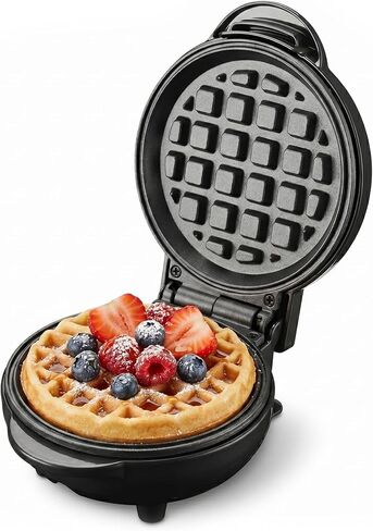 OVENTE Electric Waffle Bowl Maker, 520W Power, Turquoise WMB2405BL | Non-Stick Coating, Indicator Light and Cool Touch Handle, Perfect for Homemade Ice Cream Cups & Delicious Desserts in Saudi Arabia